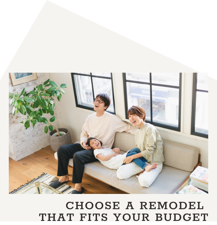 CHOOSE A REMODEL THAT FITS YOUR BUDGET